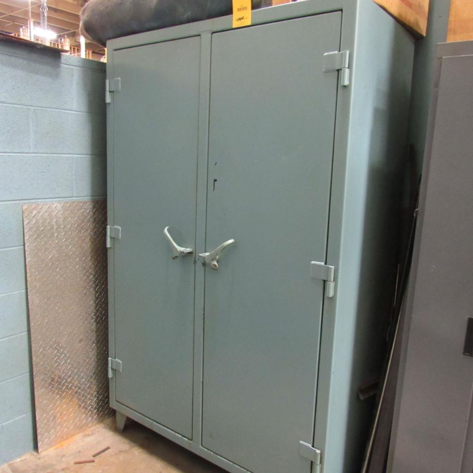 Lockable Steel Cabinet w/Welding Supplies (Location: Bldg. 1)