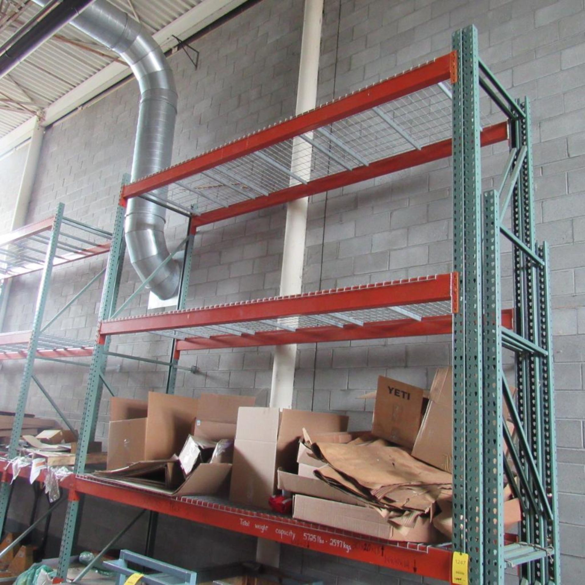 LOT: (4) Sections of Pallet Rack w/ Wire Decking, 16' x 156" x 36" (Location: Bldg. 3) - Image 2 of 3