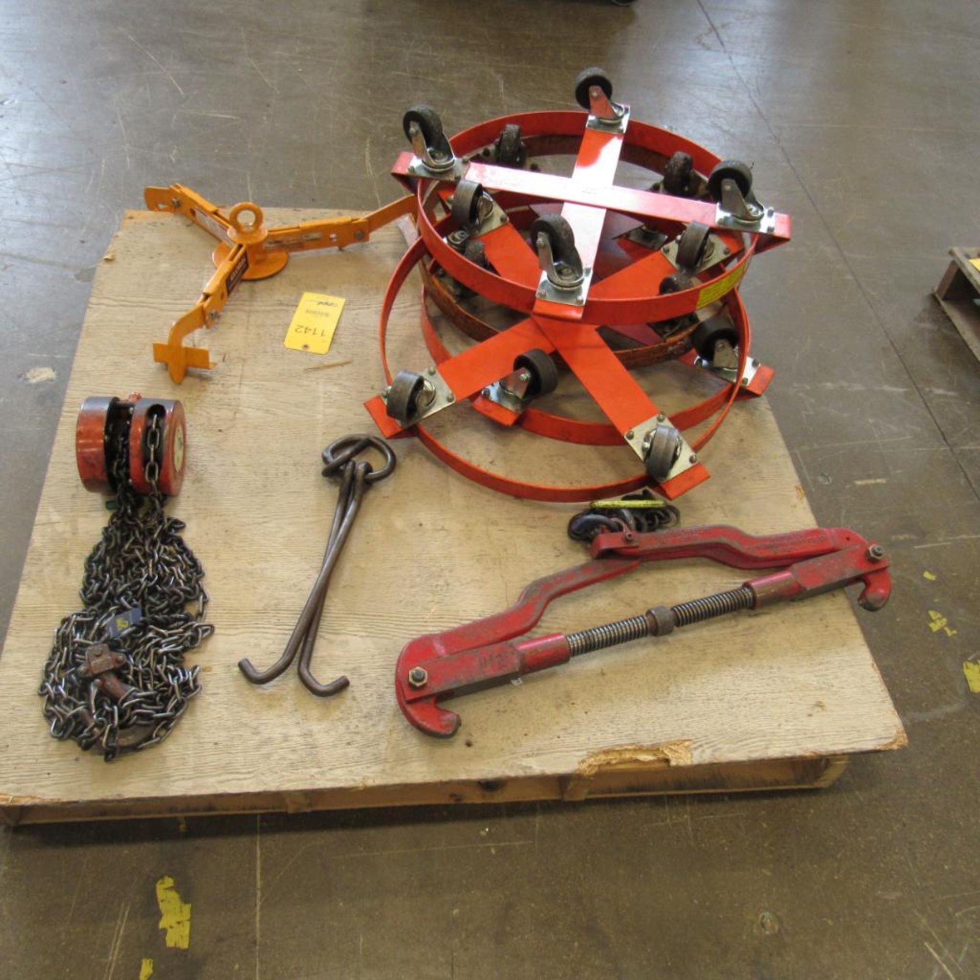 LOT: Barrell Dollies, Lifters, Chain Hoist (Location: Bldg. 3) - Image 3 of 3