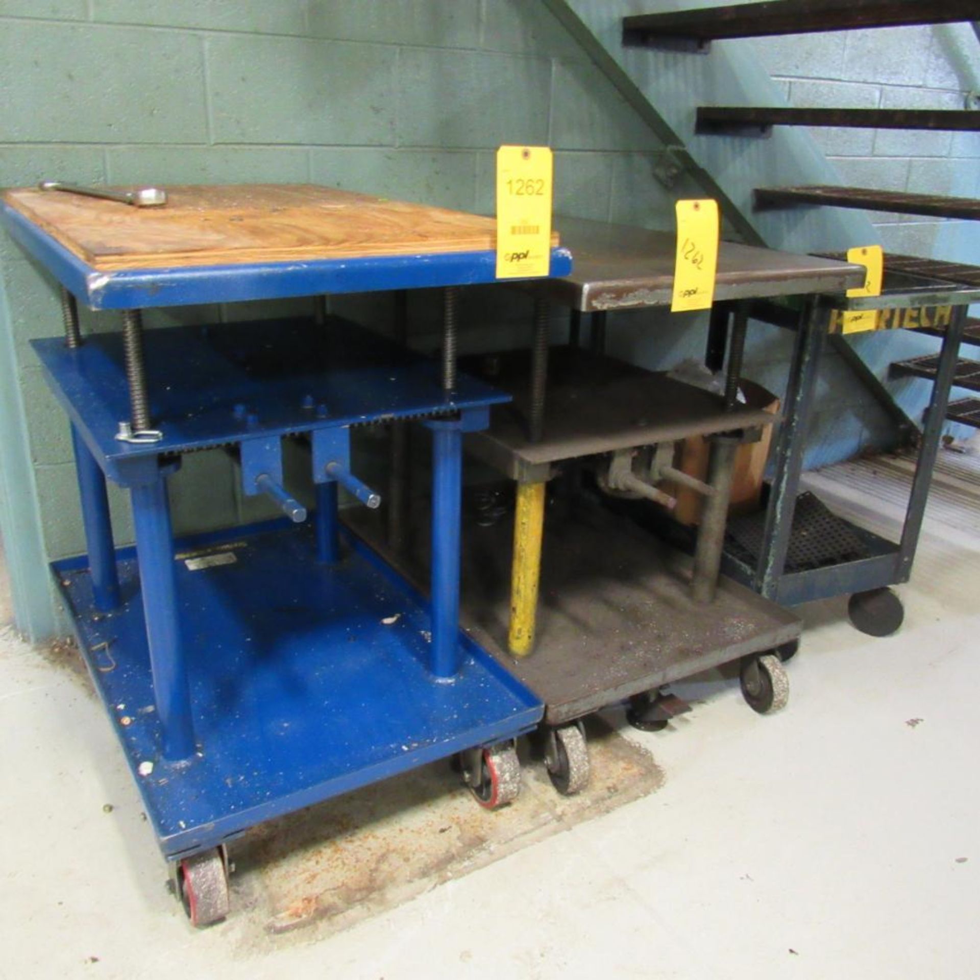LOT: (2) Rolling Steel Die Lift Carts, 24" x 36" (Location: Bldg. 2)