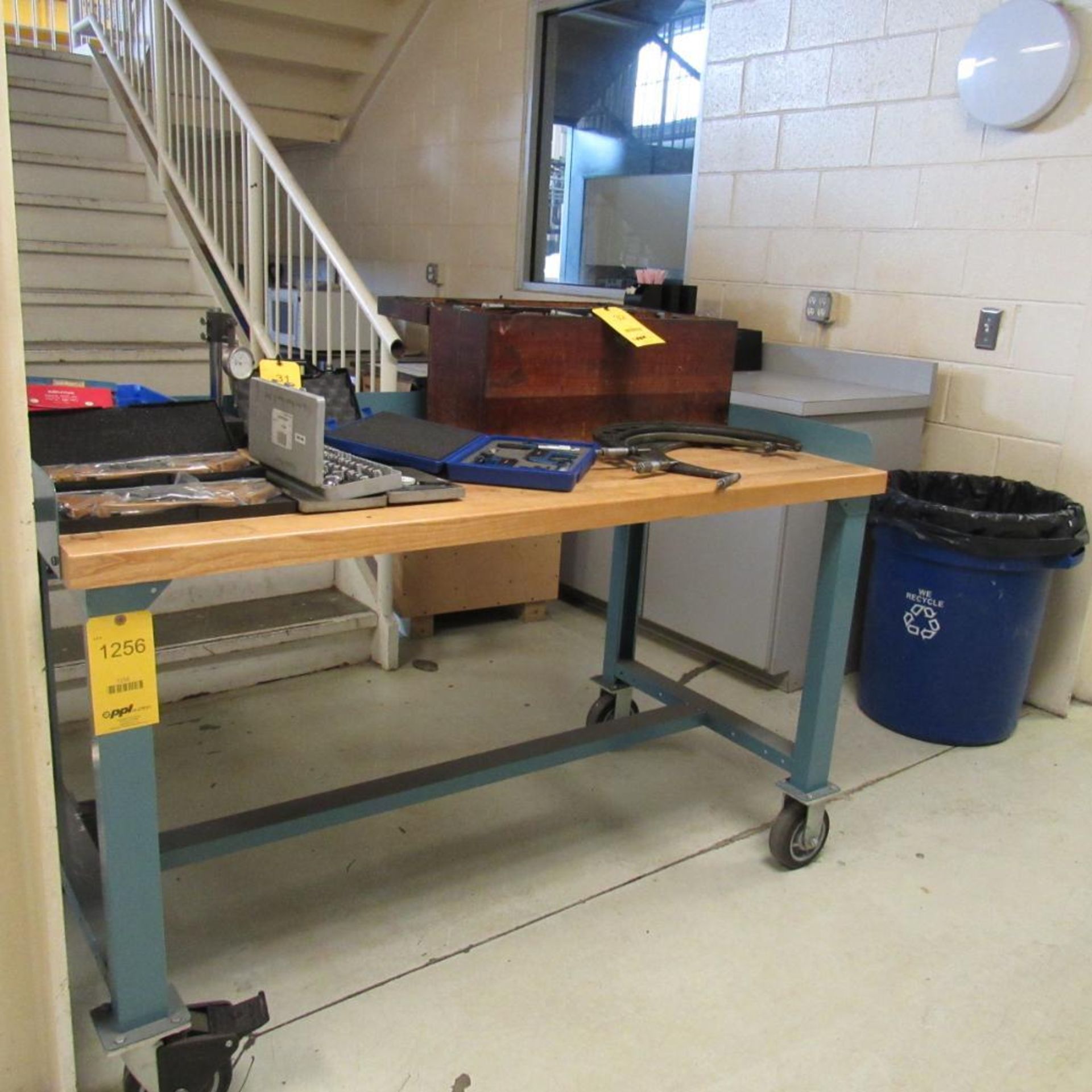 30" x 60" Maple Top Rolling Work Bench (Location: Bldg. 3)