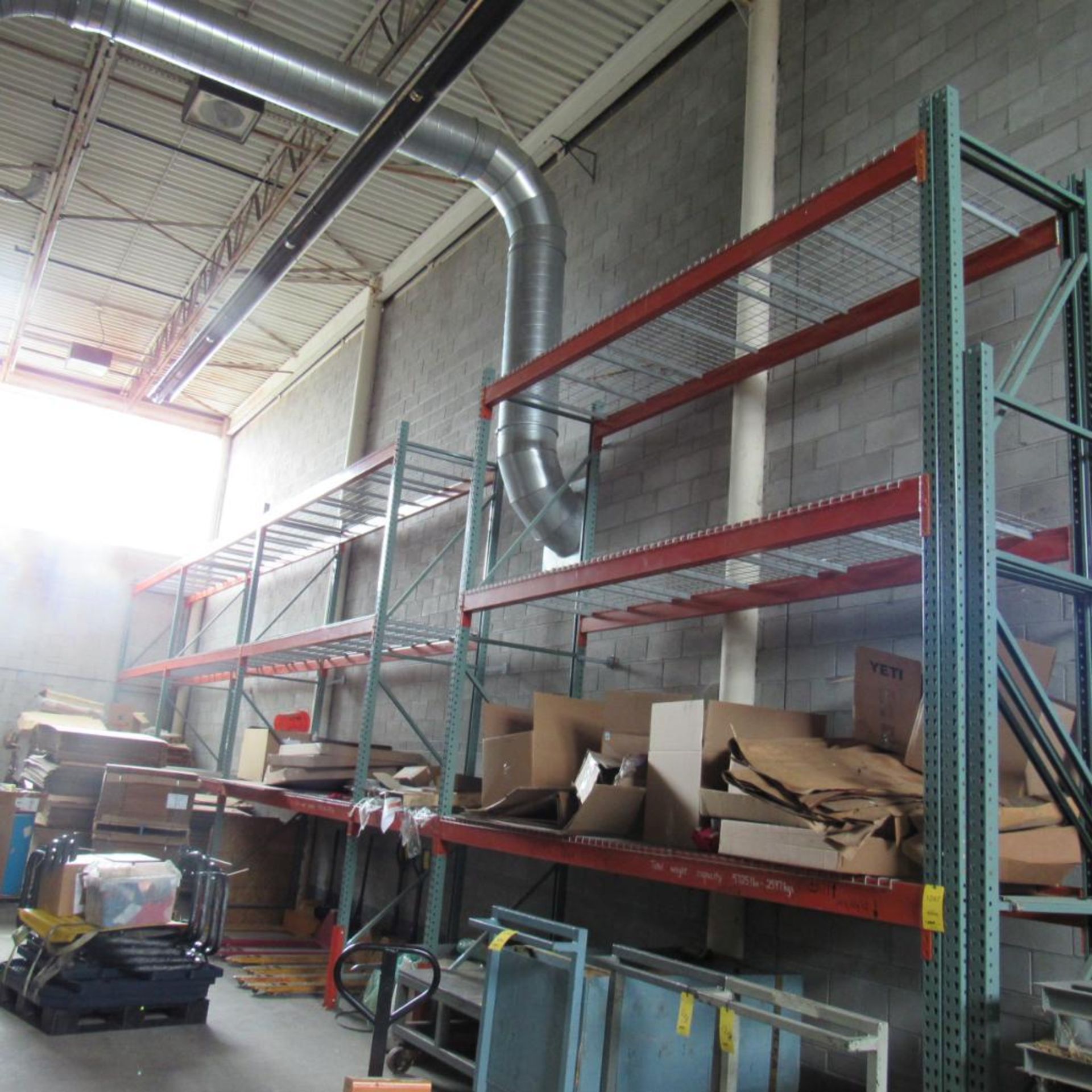 LOT: (4) Sections of Pallet Rack w/ Wire Decking, 16' x 156" x 36" (Location: Bldg. 3)