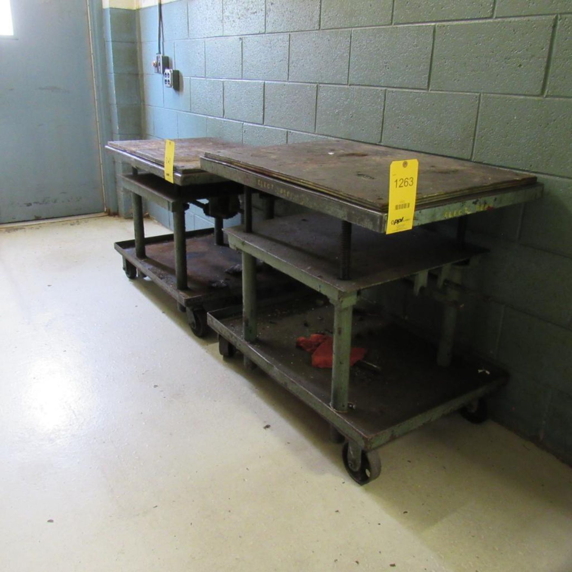 LOT: (2) Rolling Steel Die Lift Carts, 24" x 36" (Location: Bldg. 2)