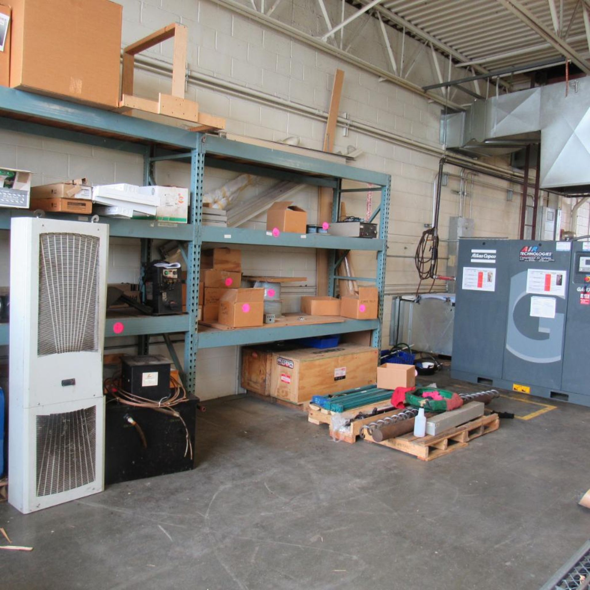 LOT: Rack, Shelving, Remaining Contents of Loft: Building Supplies, Misc. Electronics (Location: - Image 4 of 10