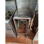 Stainless Steel Mobile 7 Tier Rack Tray Table 39 x 56 x 90cm