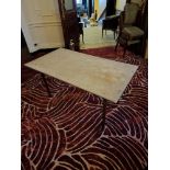 Burgess rectangular banqueting table flock top 77 x 140 x 58cm