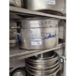 2 x Stainless Steel Commercial Stock Pots 50 x 18cm Approximately 35 Litre Each