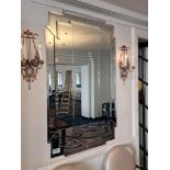 Art deco frameless wall mounted mirror 100 x 180cm