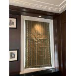 A Roman Blind Ina Green And Orange Pinstripe Pattern With Tassel Trim 170 Cm (W) x 170cm Drop