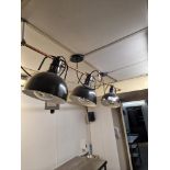 6 x Baselite FW500 Suspended Food Warmer Lamps 240v