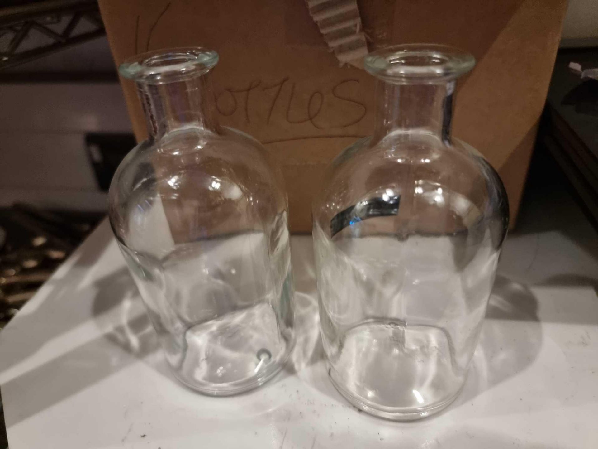 16 x 25cm Clear Glass Bottles
