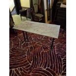 2 x Burgess banqueting tables flock top 77 x 136 x 76cm