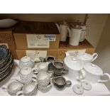 Various Tableware Comprising Of 10 x Churchill Studio P Grey 15oz Pot 6 x Churchill Studio P Grey