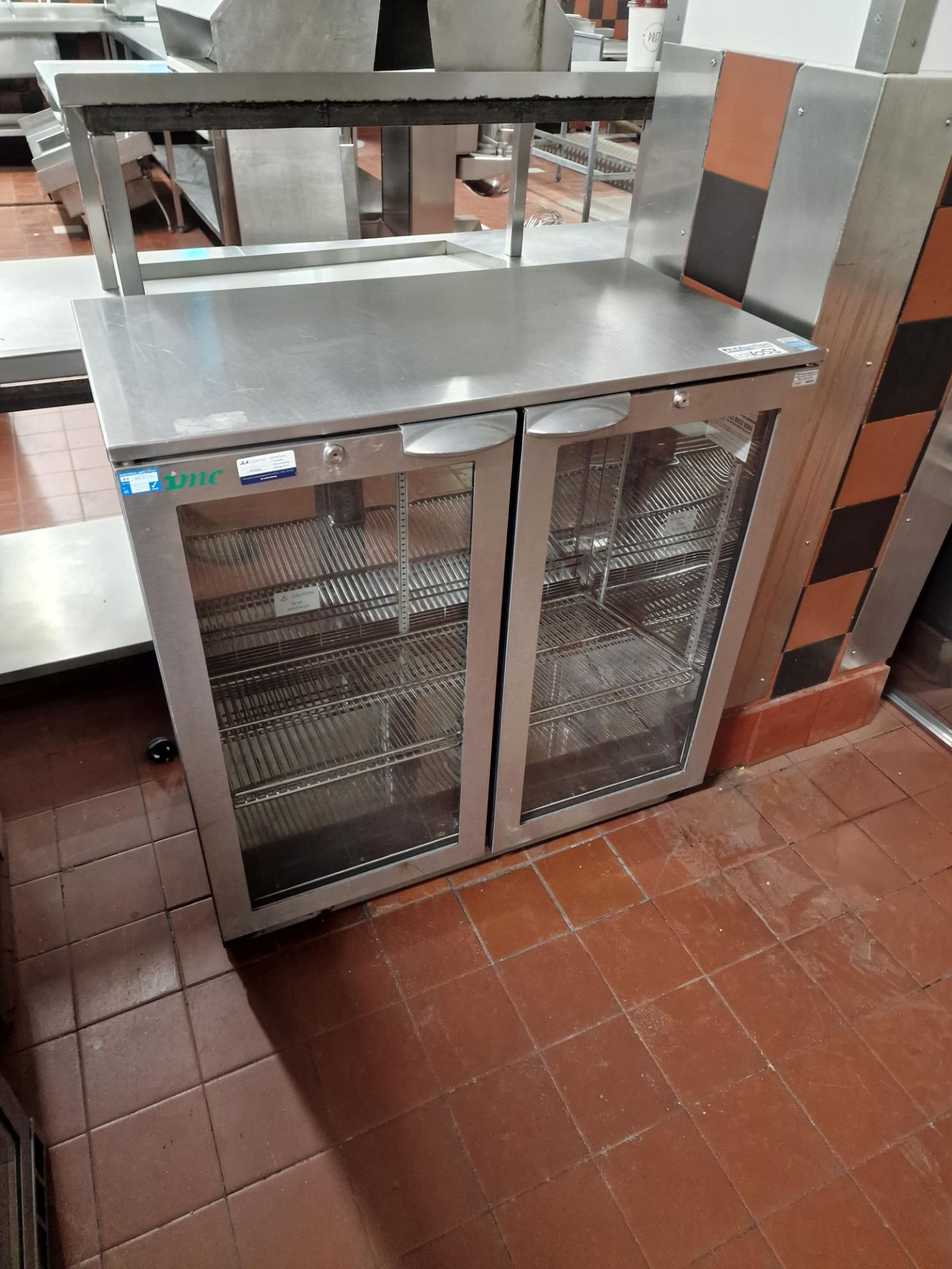 IMC Mistral M90 Bottle Cooler Glass Door Stainless Steel With Interior LED Lighting Temperature