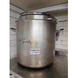 3 x Stainless Steel Commercial Stock Pots 47 x 45cm, 42 x 27cm And 38 x 10cm Approximately 78 Litre,