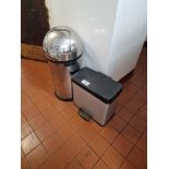 Halo Trent 11 Litre Pedal Bin Complete With Stainless Steel Push Lid Upright Bin