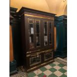 A Bespoke Robert Angell Display Cabinet Timber Construction Stained in Oiled Oak With Polished Brass