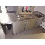 Stainless Steel Commercial Utensil Sink Left Hand Drainers Complete With Work Surface And Three