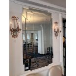 Art deco frameless wall mounted mirror 100 x 160cm