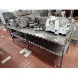 Stainless Steel Top Preparation Table With Under Shelf 270 x 84 x 100cm