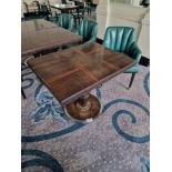 Rectangular dining table art deco style macassar ebony and palm veneer on solid timber frame