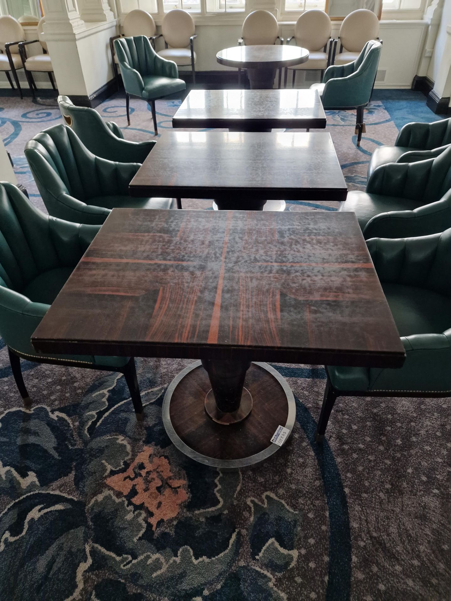 Rectangular dining table art deco style macassar ebony and palm veneer on solid timber frame - Bild 6 aus 6