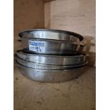 6 x Various Stainless Steel Shallow Mixing Bowls