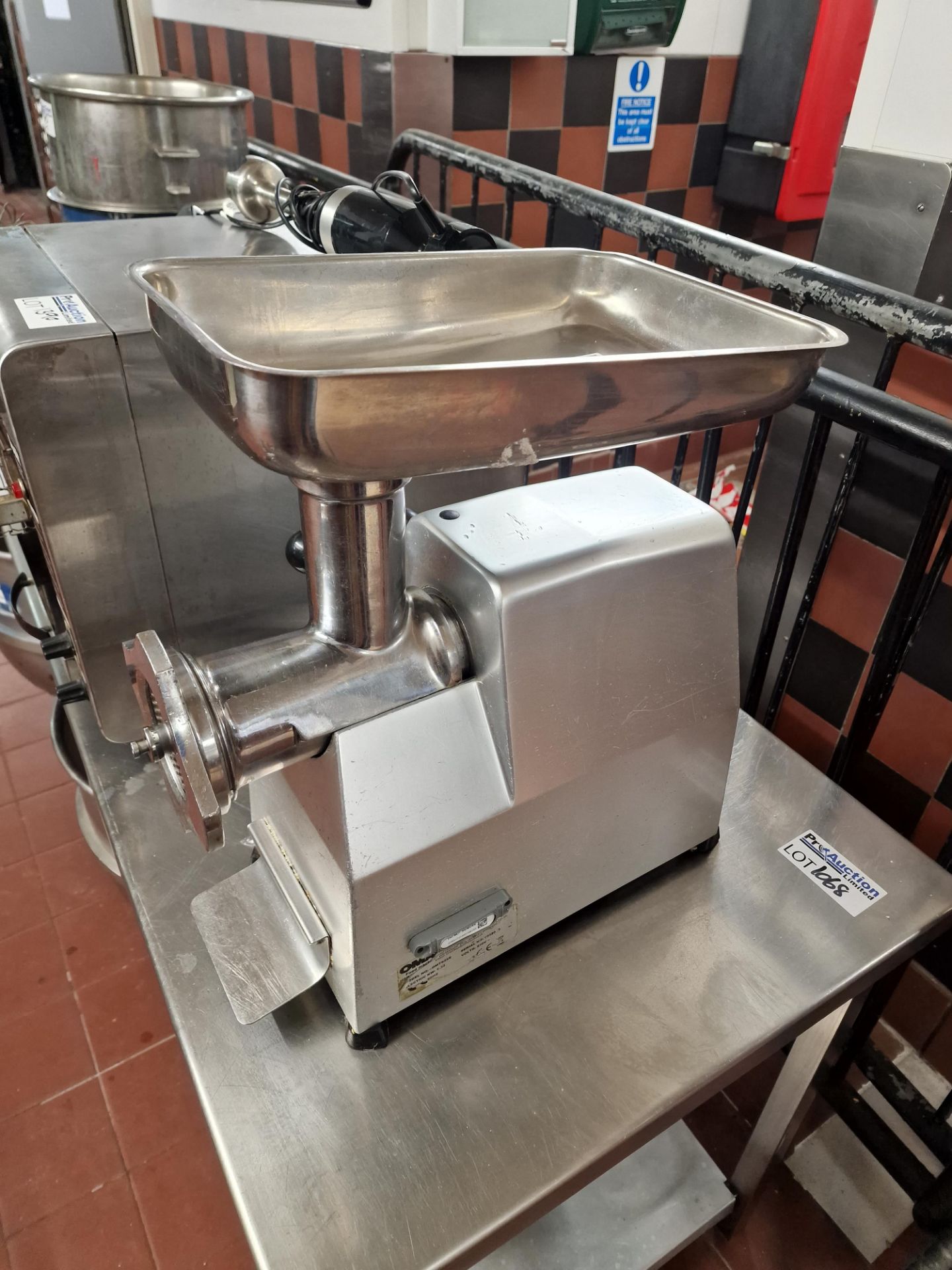 Omas Food Technology TS 22E Counter Top Mincer 1100 1450 W Output 250/300kg/H 23 x 47 x 67cm (s/n - Image 2 of 2