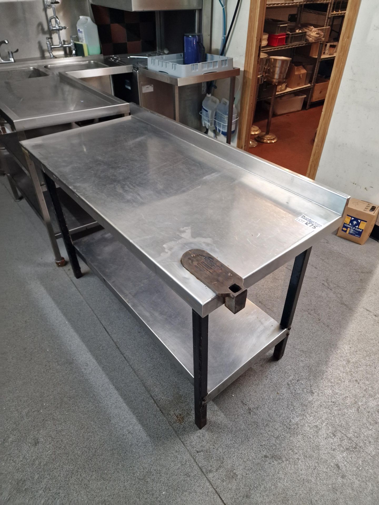 Stainless Steel Preparation Table With Upstand Undershelf And Can Opener Slot 130 x 62 x 84cm