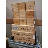 21 x Taylors Branded Merchandising Wood Boxes