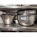 A Large Quantity Of Various Stainless Steel Mixing Bowls