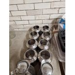 3 x Stainless Steel Vacuum Flasks And 8 x Agathaâ€™s Bester Cannisters
