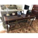 Writing Table Mounted On Tapering Legs Decorated With Gilded Bronzes Fitted Drawers Fitted With
