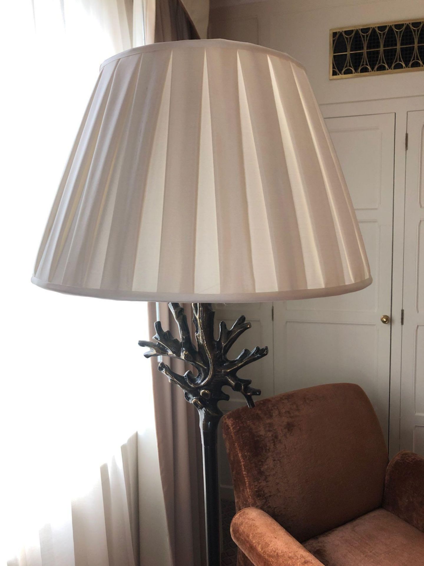 Heathfield And Co Coral Standard Lamp With Linen Shade 180cms (Room 506/7) - Image 2 of 2