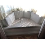 Custom Upholstered Trapezoid Bay Window Seat Cushion Pad And Scatter Cushions Set 140 x 60cm (Room