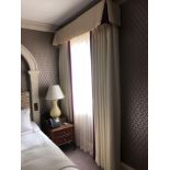 A Pair Of Silk Drapes And Jabots Champagne And Purple 260 x 170cm (Room 508)