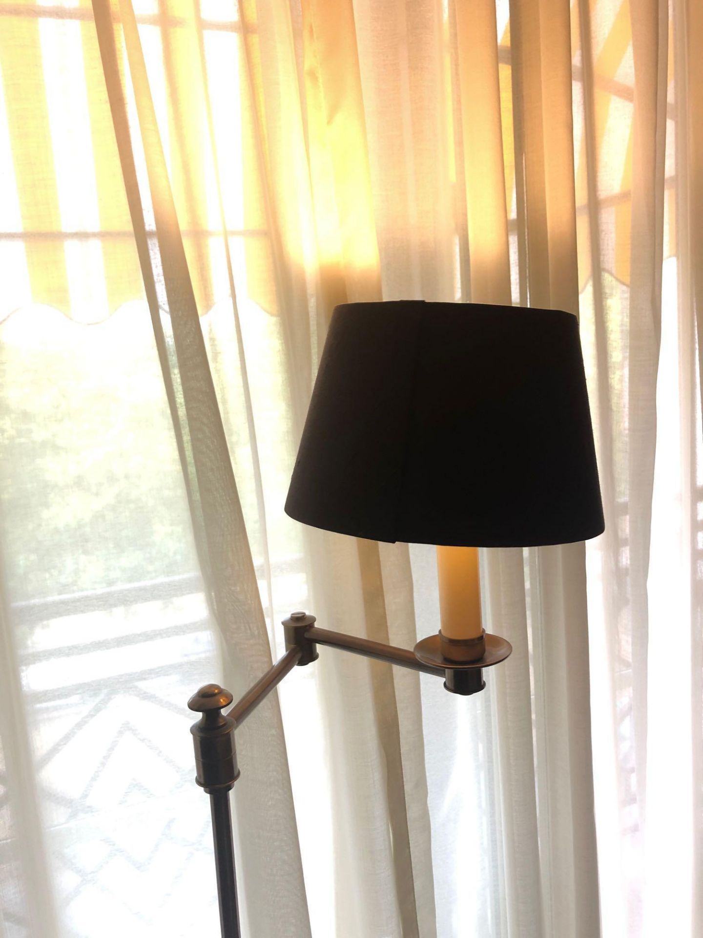 Library Floor Lamp Finished In English Bronze Swing Arm Function With Shade 156cm (Room 514) - Bild 2 aus 2