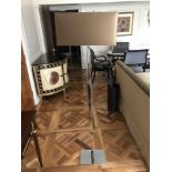 Heathfield And Co Dakota Contemporary Floor Lamp Chrome Complete With Shade 158cm (Room 503 / 4)