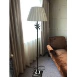 Heathfield And Co Coral Standard Lamp With Linen Shade 180cms (Room 506/7)