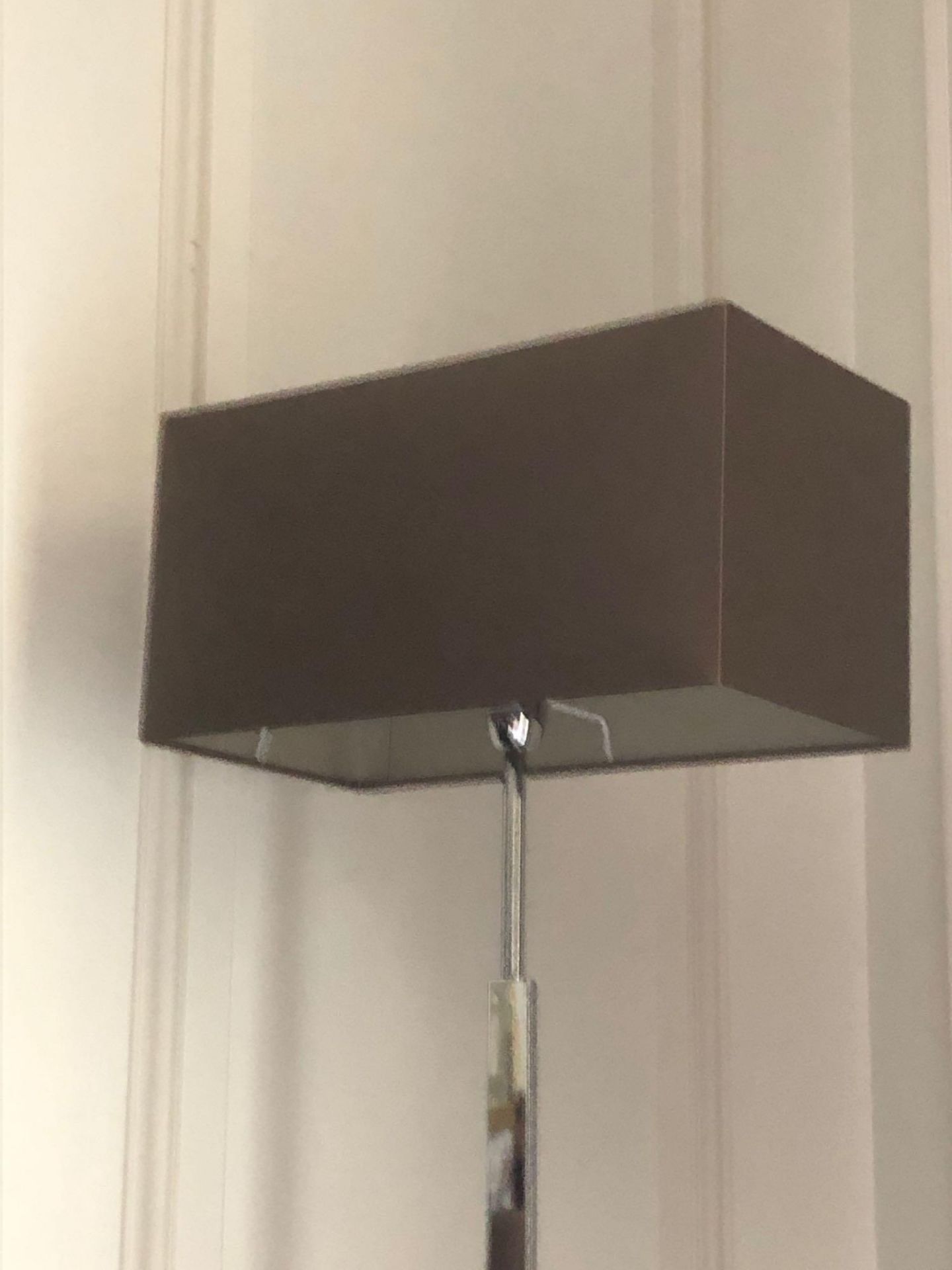 Heathfield And Co Dakota Contemporary Floor Lamp Chrome Complete With Shade 158cm (Room 503 / 4) - Image 2 of 2