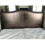 Headboard, Handcrafted With Nail Trim And Padded Textured Woven Upholstery (Room 501/502)