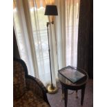 Library Floor Lamp Finished In English Bronze Swing Arm Function With Shade 156cm (Room 514)