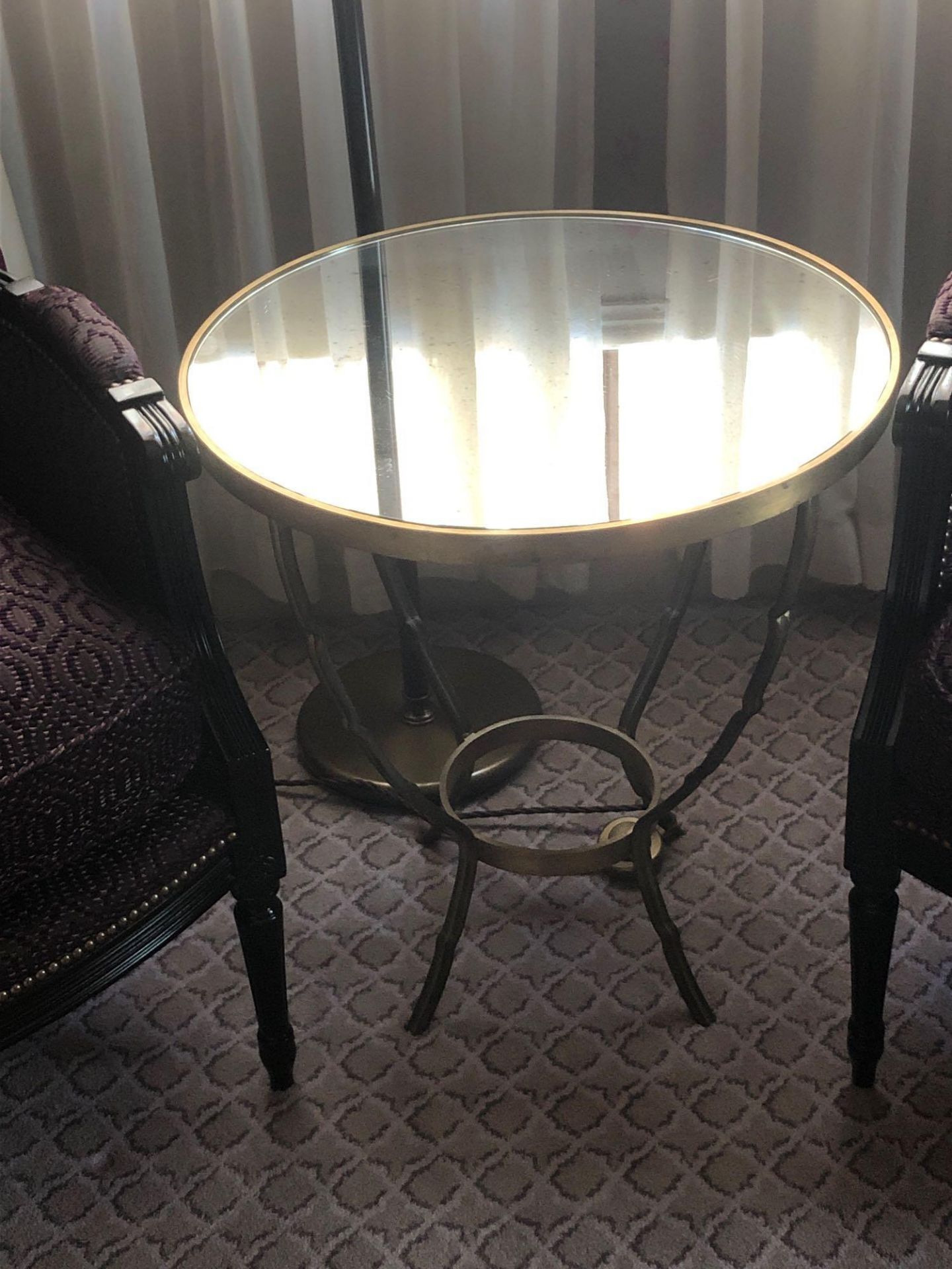 A Brass And Mirrored Top Coffee Table 60 x 76cm (Room 519)