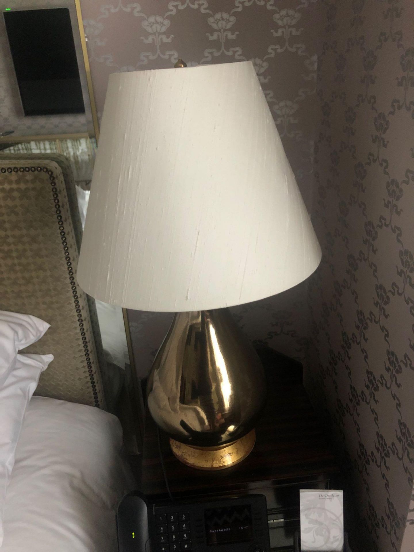 A Pair Of Heathfield And Co Louisa Glazed Ceramic Table Lamp With Textured Shade 77cm (Room 534) - Image 3 of 4