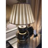 A Pair Of Heathfield And Co Gourd Textured Ceramic Table Lamp With Shade 70cm (Room 509)