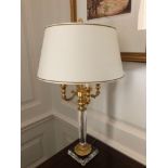 Laudarte Crystal Table Lamps Inserts And Decorations In 24ct Gold With Shade 95cm Tall (Room 503 /