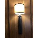 A Pair Of Dernier And Hamlyn Modem Cast Wall Sconces Single Arm Complete With Shade 60cm (Room 510)