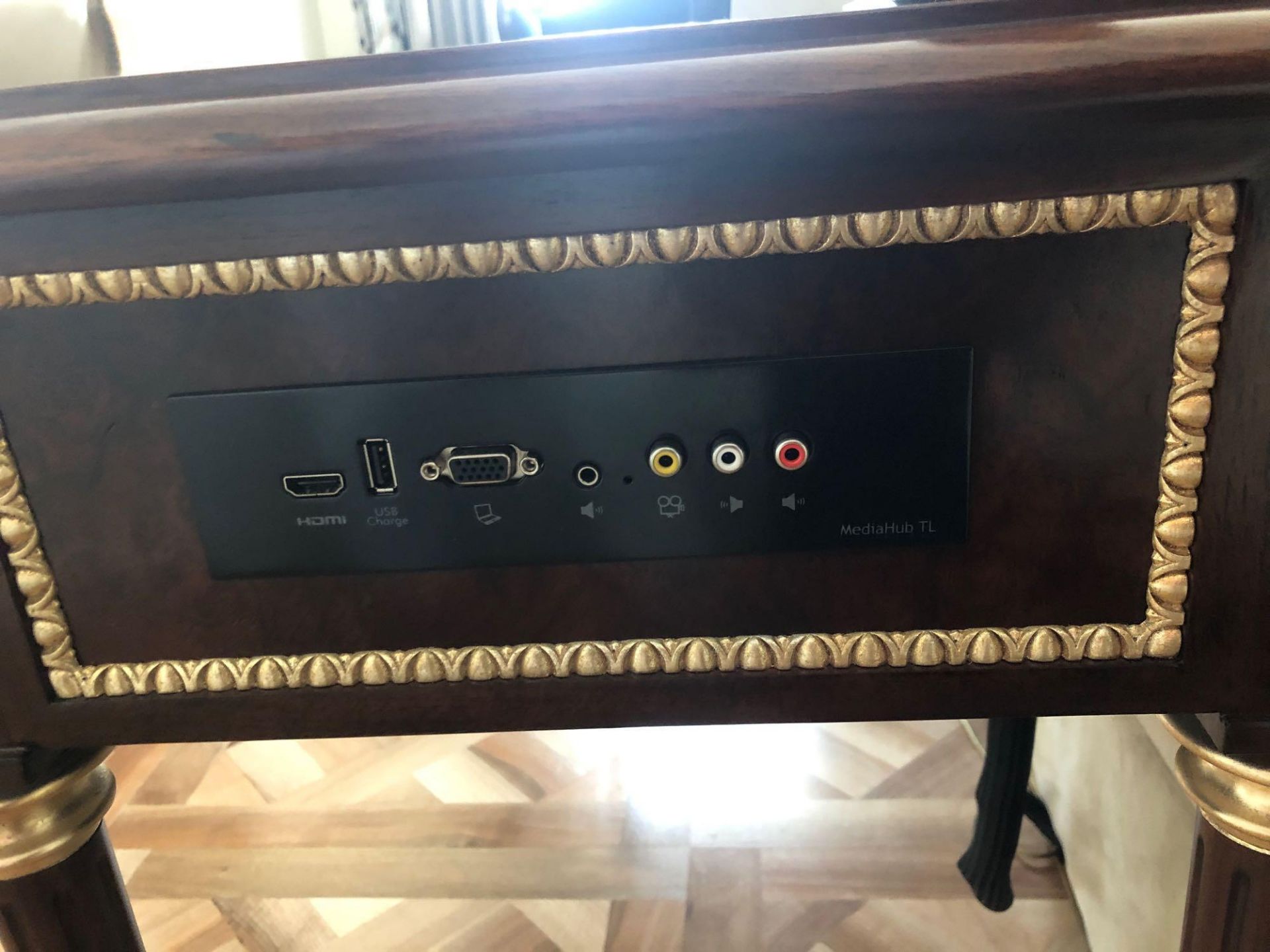 Writing Table Mounted On Tapering Legs Decorated With Gilded Bronzes Fitted Drawers Fitted With - Image 4 of 4