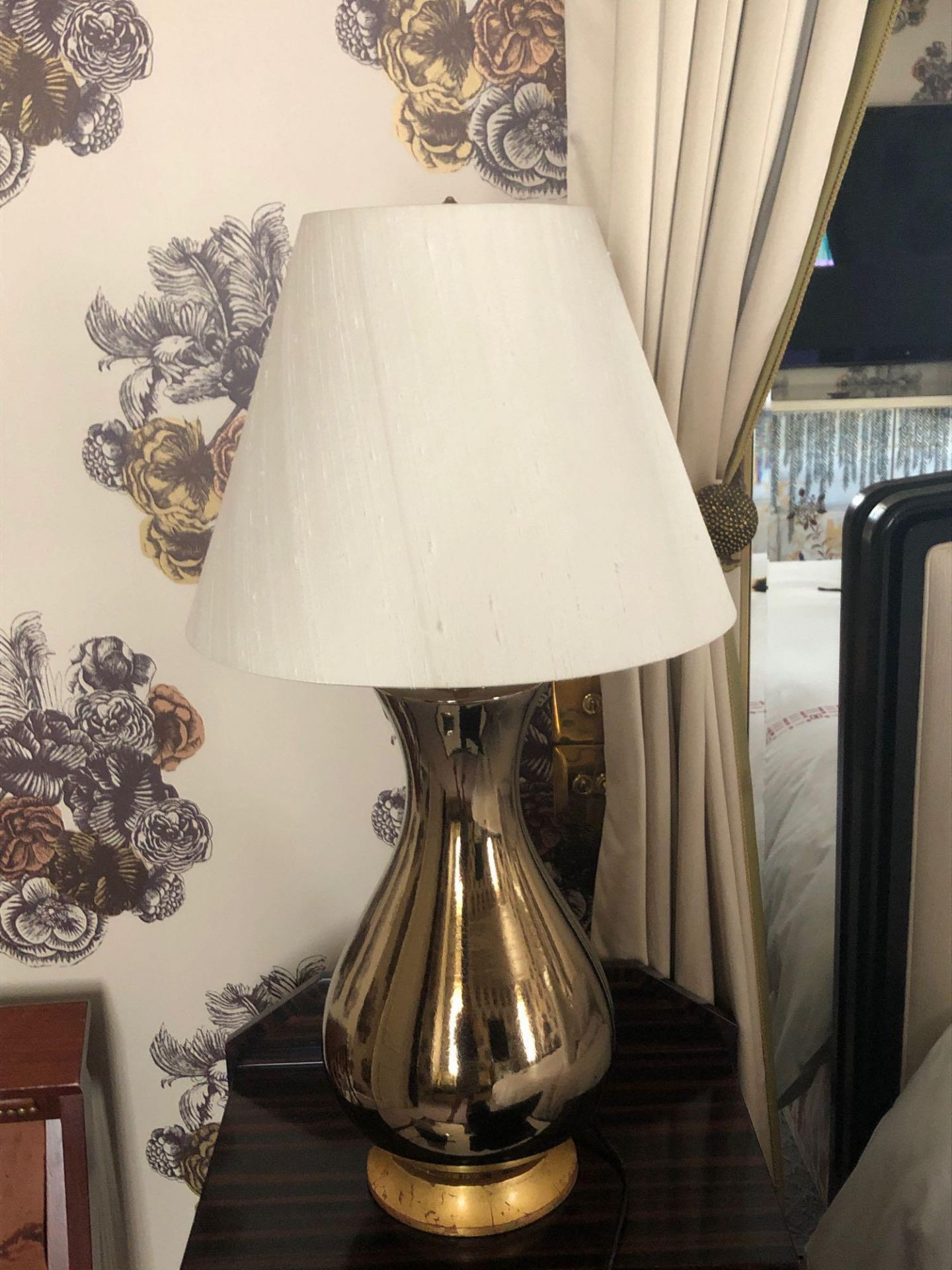 A Pair Of Heathfield And Co Louisa Glazed Ceramic Table Lamp With Textured Shade 77cm (Room 520)