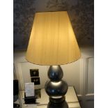 A Pair Of Heathfield And Co Gourd Textured Ceramic Table Lamp With Shade 70cm (Room 506/7)